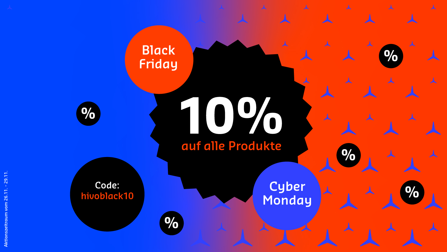 Mit 10% Rabatt vom 26.11. — 29.11. im Black Friday SALE shoppen